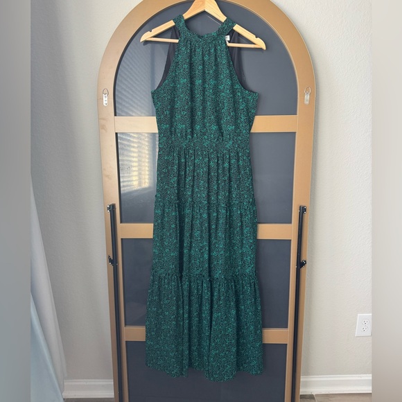 J.Crew Green Halter Maxi Dress Size 4 - Picture 1 of 8